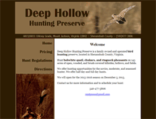 Tablet Screenshot of deephollowhunts.com